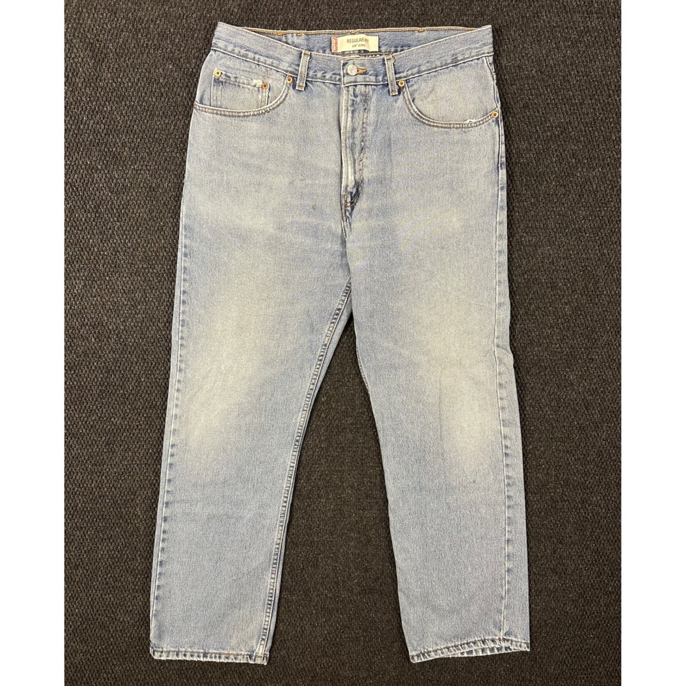 Vintage Y2K Levi's 505 Jeans Men 34x30 Regular Fit Straight Leg Light Wash Denim